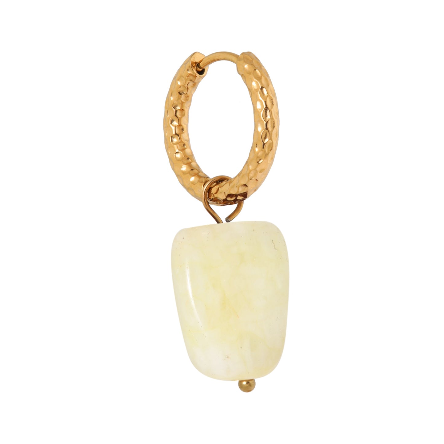 Oorbel Single Hoop Butter Yellow-gold