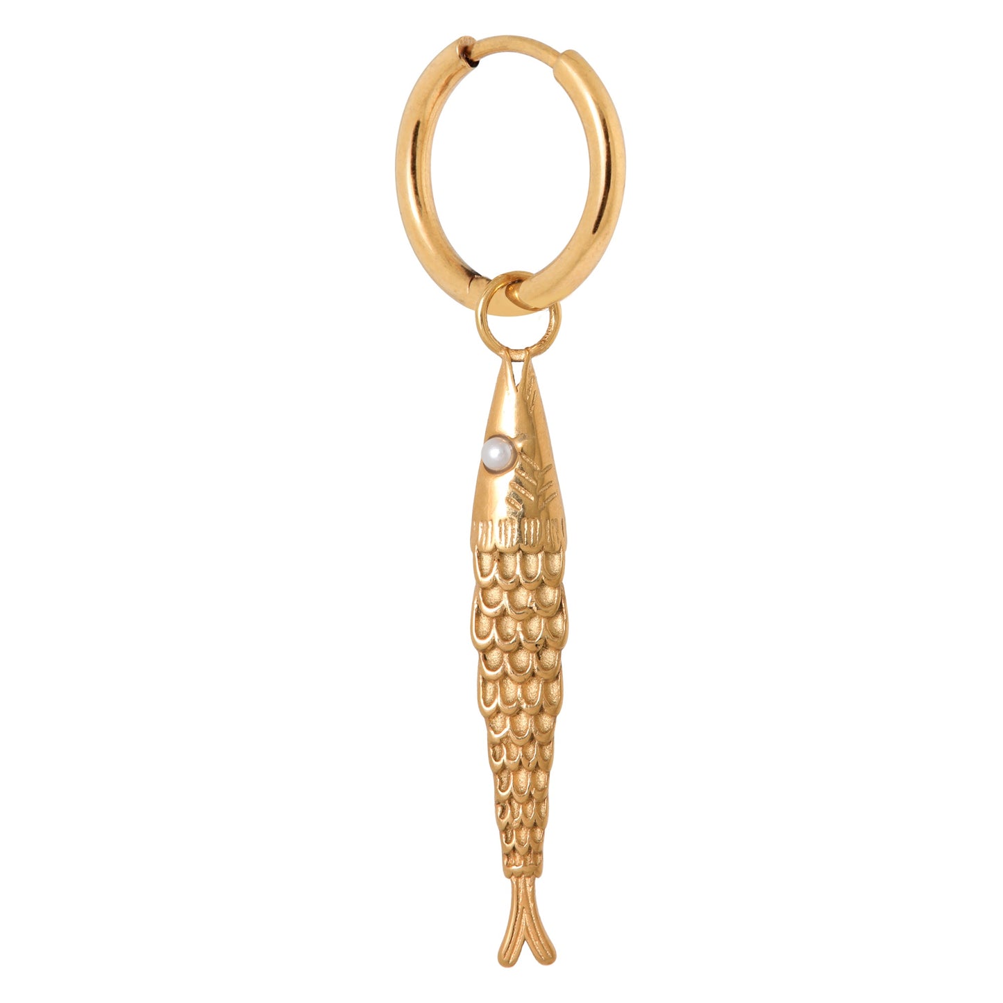 Oorbel Single Hoop Catch of the day-gold