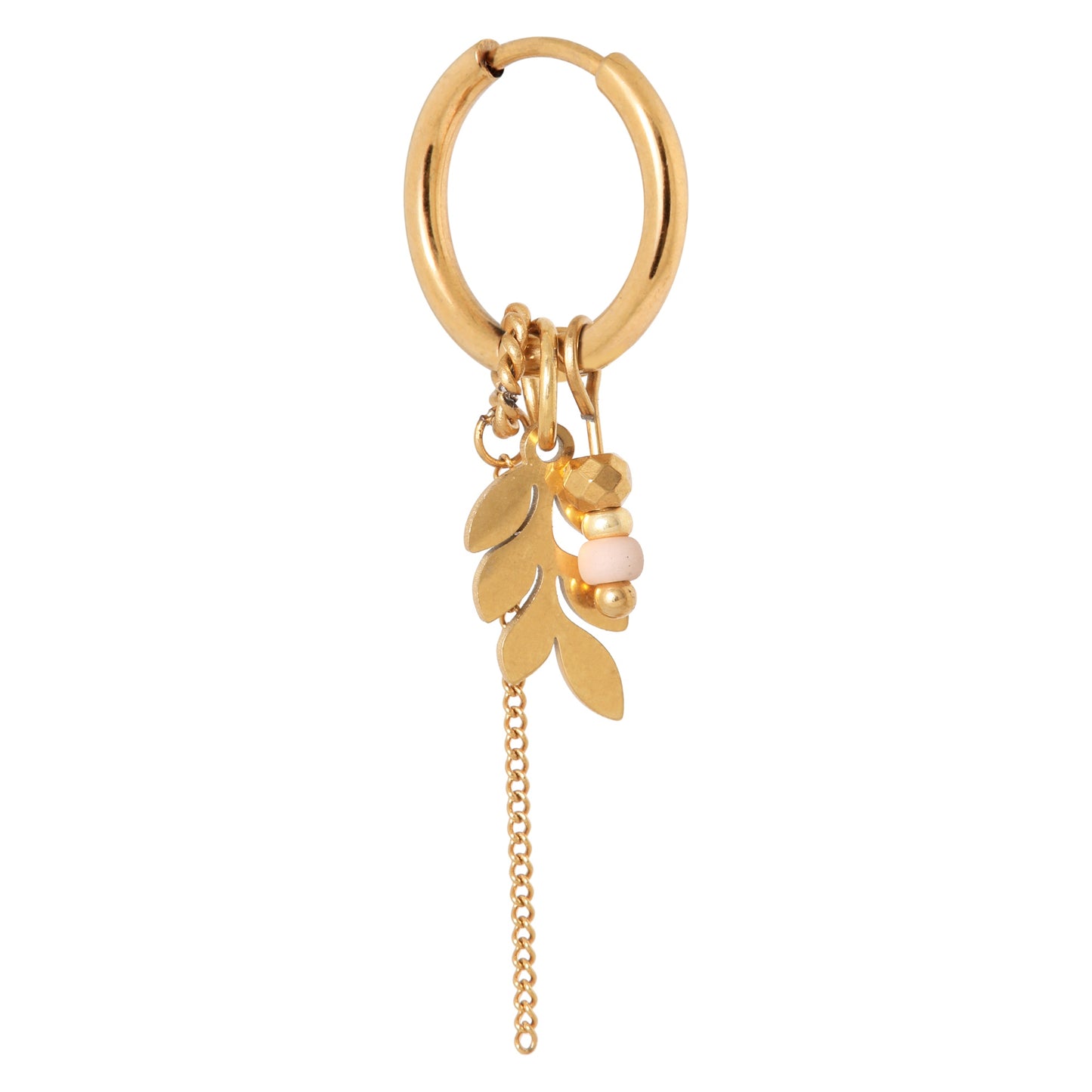 Oorbel Single Hoop Chain Olivia-gold