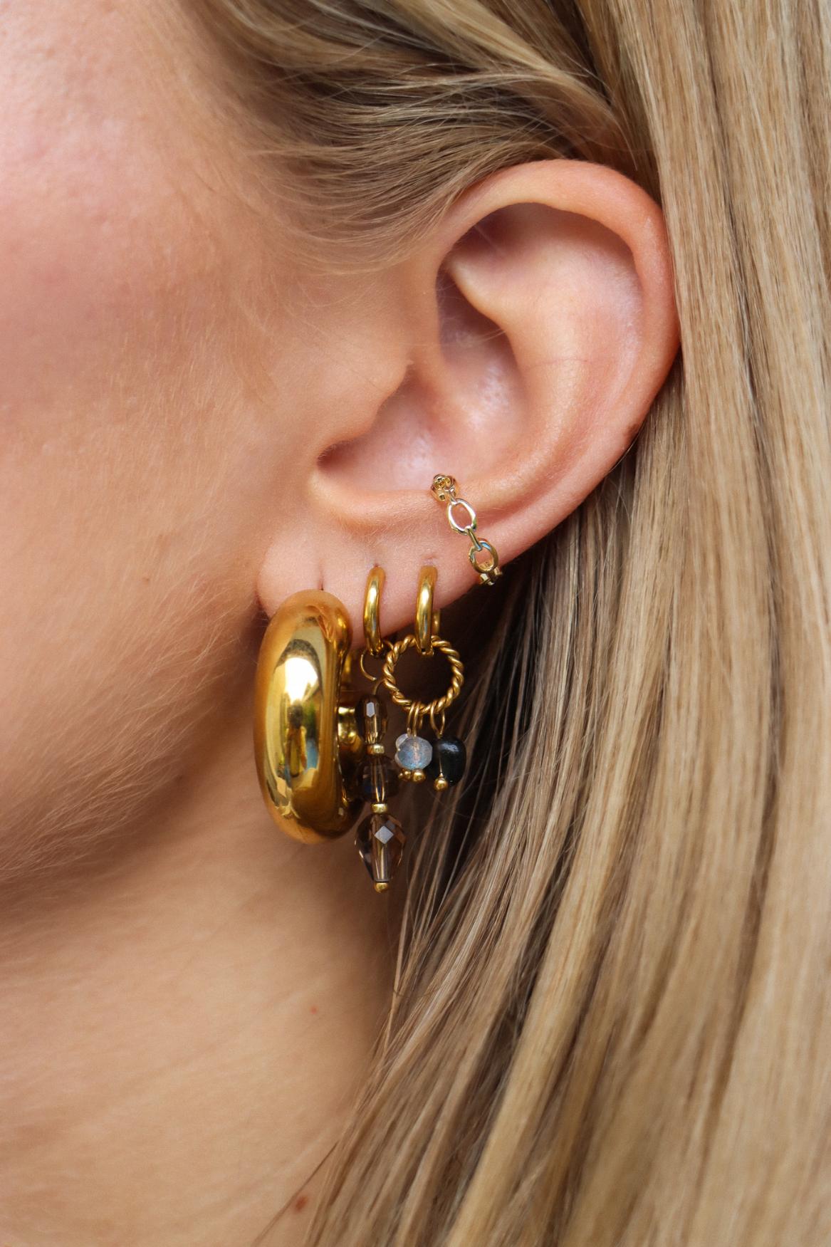 Oorbel Single Hoop Charlie-gold