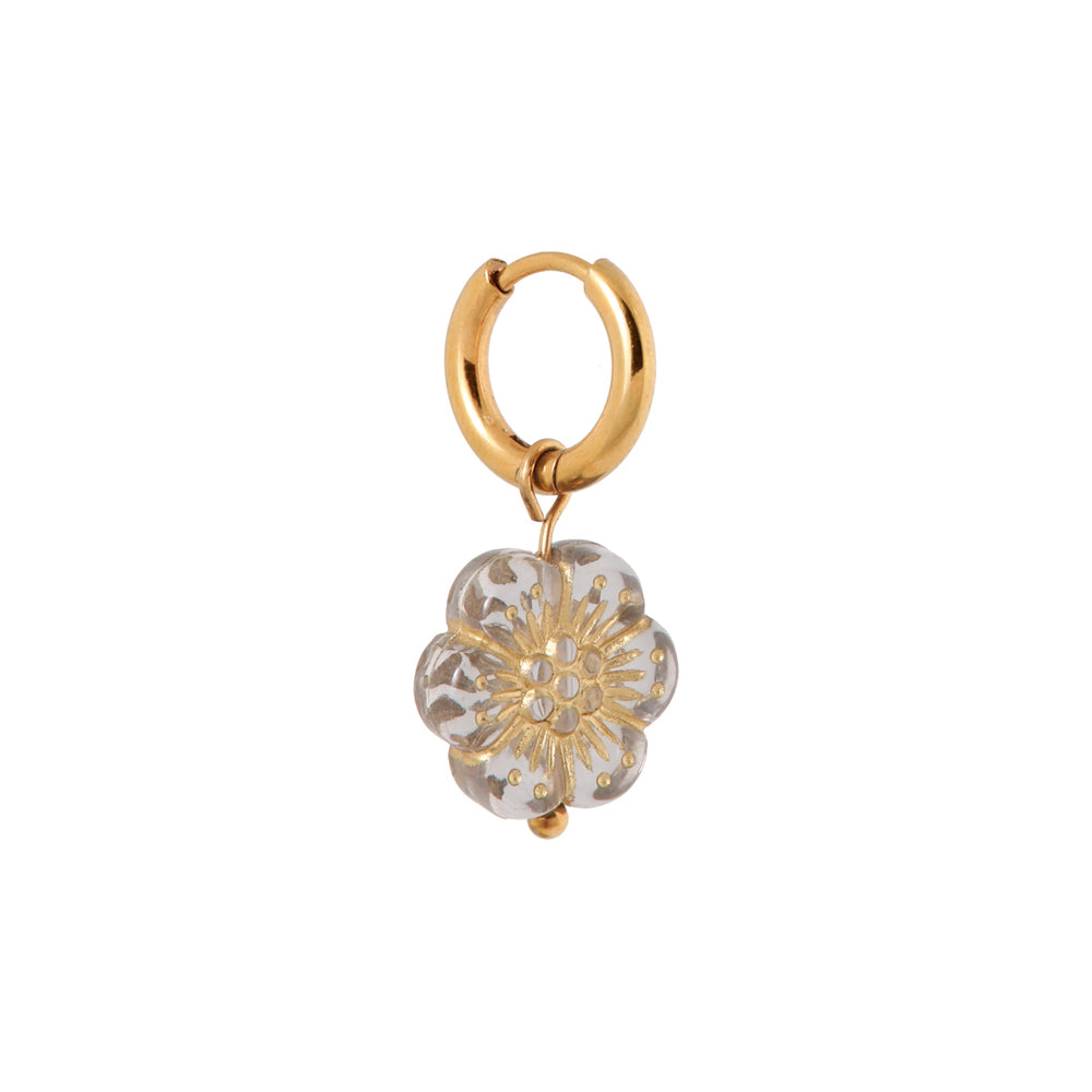 Oorbel Single Hoop Desert Bloom-gold