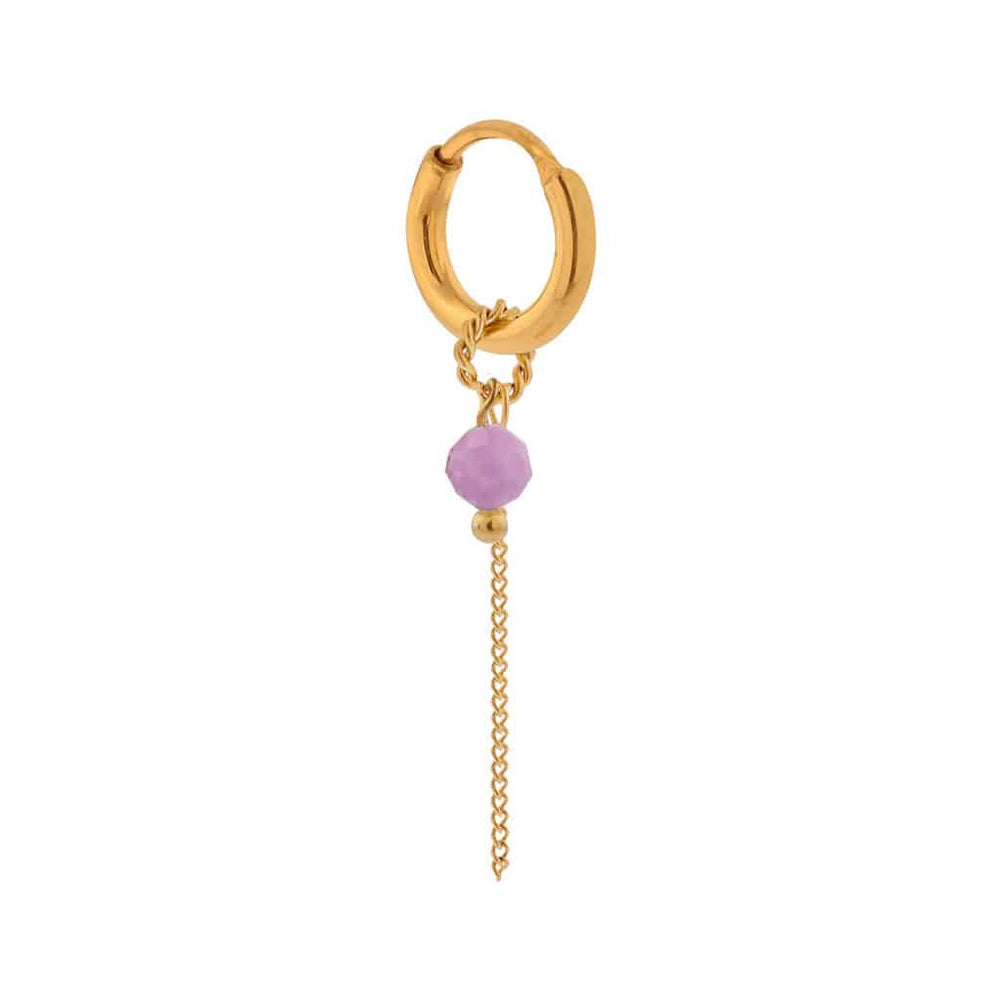 Oorbel Single Hoop Chain Princess-gold