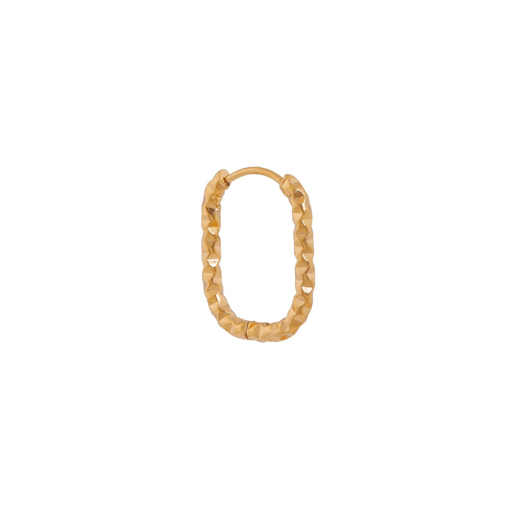 Oorbel Single Hoop Oval Hilly-gold