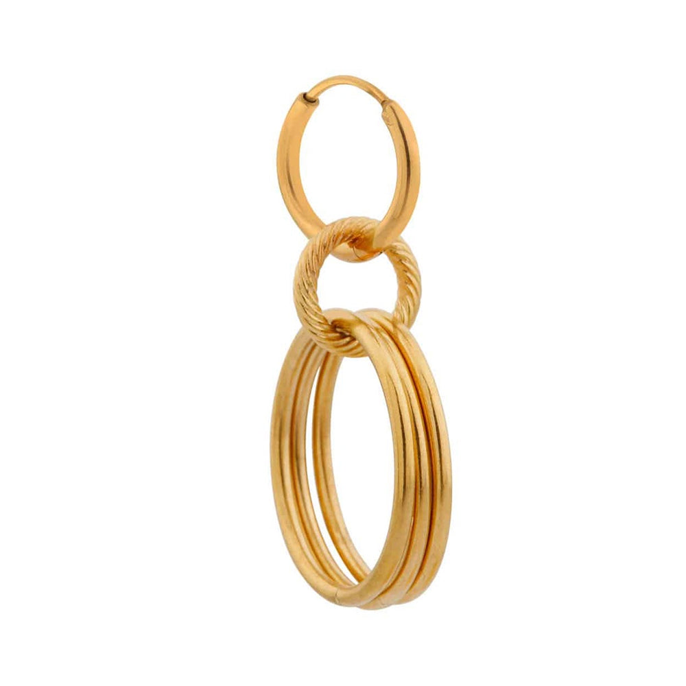 Oorbel Single Hoop Elegant Round-gold