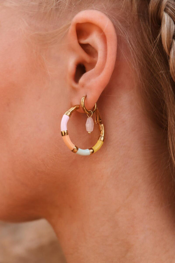 Oorbel Single Hoop Hoola Pastel-gold