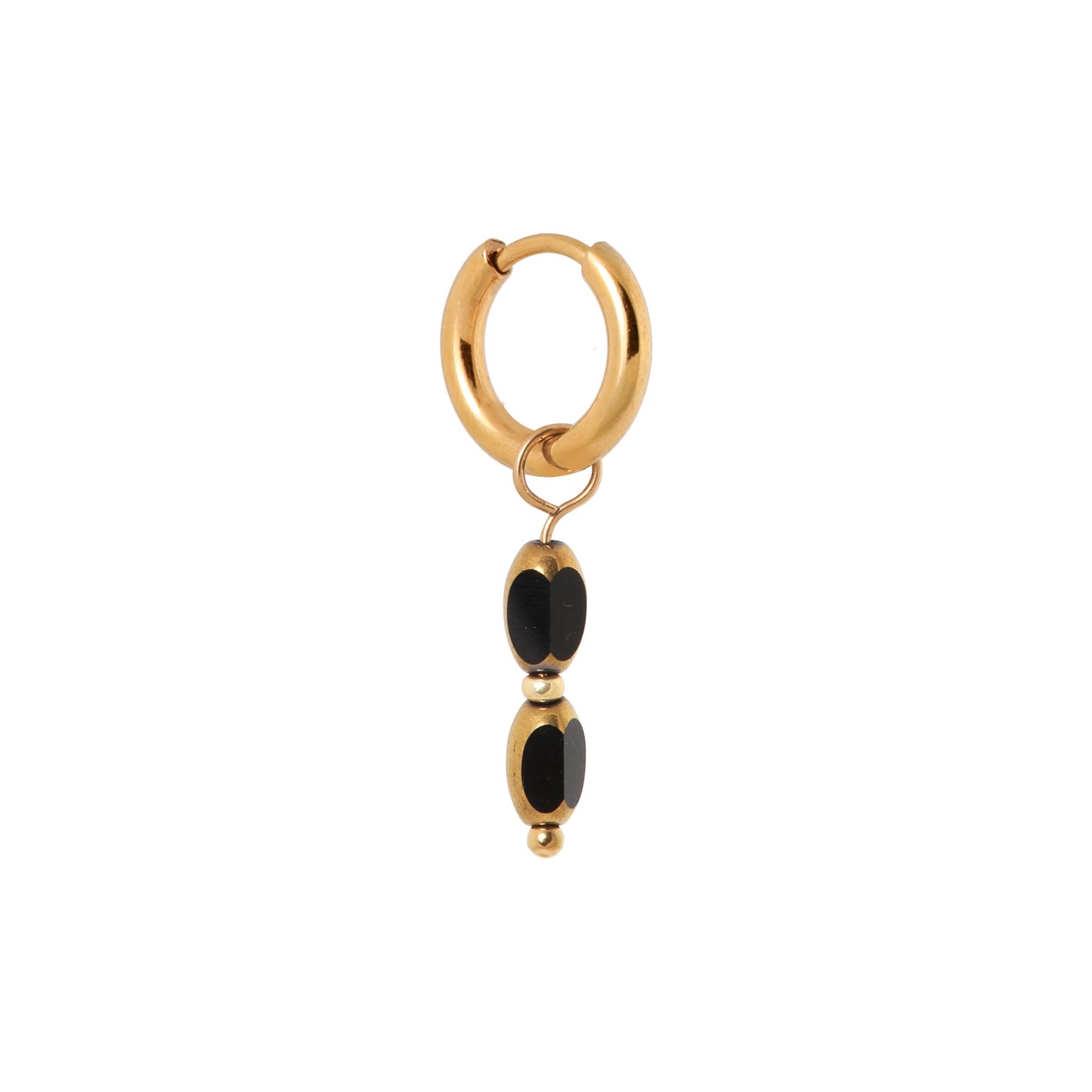 Oorbel Single Hoop Noir Glow 3.0-gold