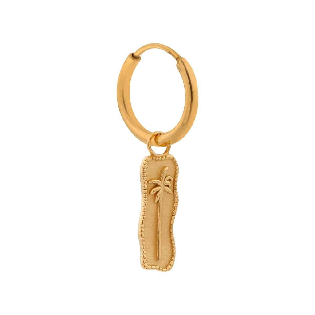 Oorbel Single Hoop Palm Beach-gold