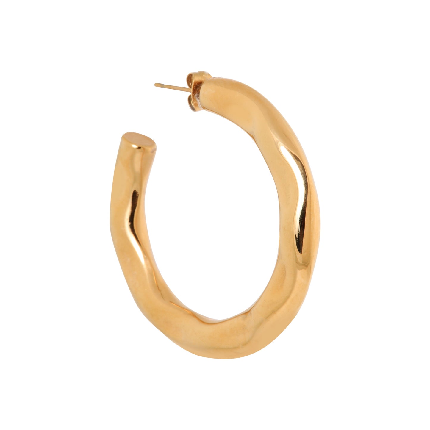 Oorbel Single Hoop Rough XL-gold