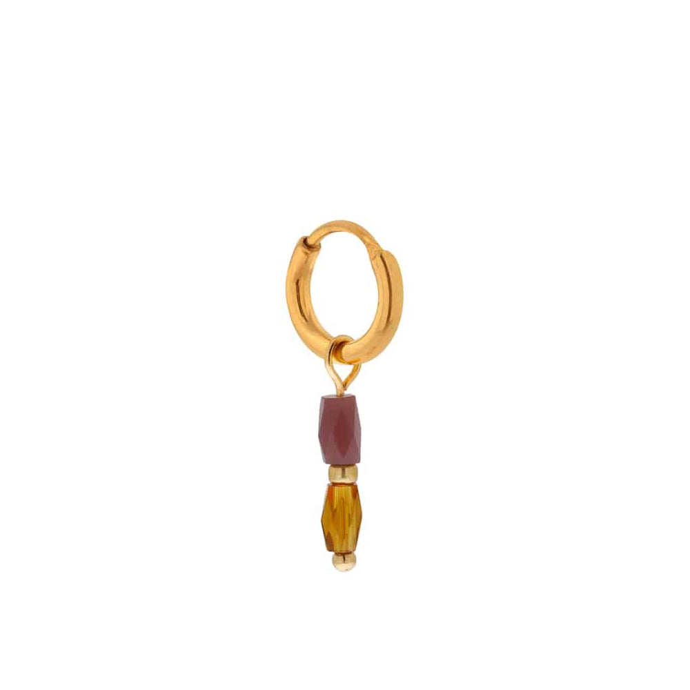 Oorbel Single Hoop Terra Honey-gold