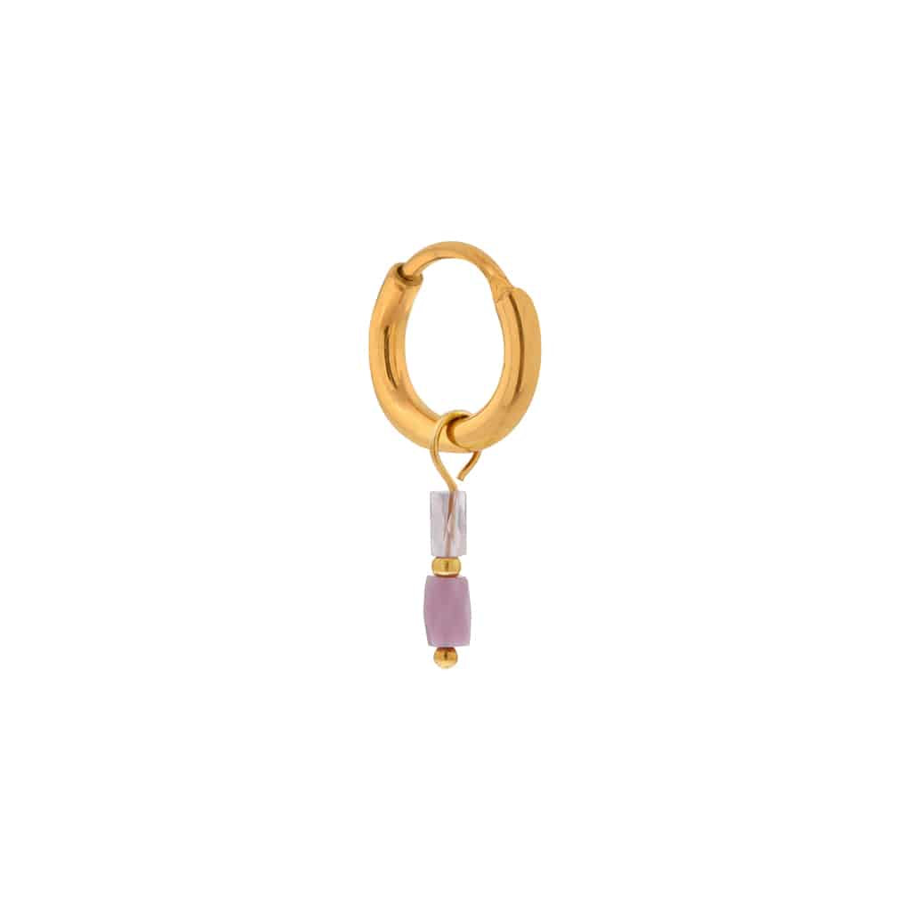 Oorbel Single Hoop Terra Lilac-gold