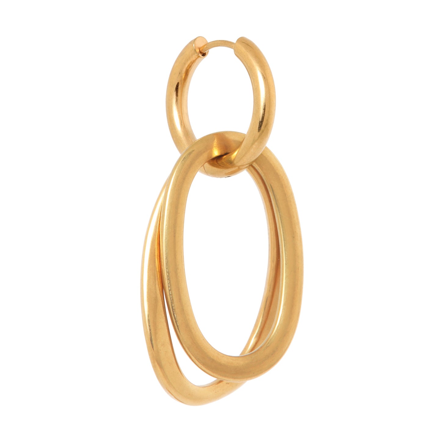 Oorbel Single Hoop Twice Around-gold
