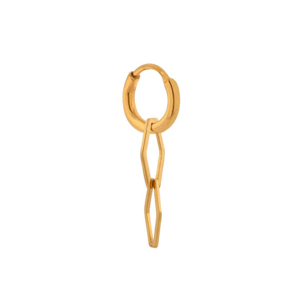 Oorbellen Single Hoop Wobbly-gold