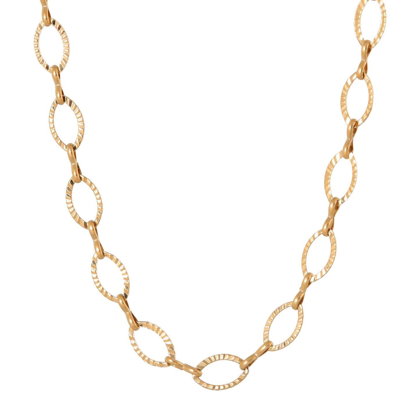 Ketting Oval Line-gold