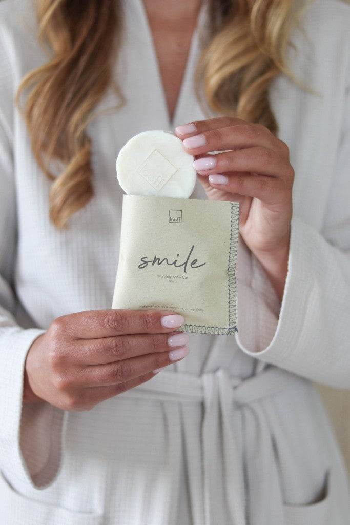 Zeepbar in Giftbag 'Smile'-shaving bar/mint