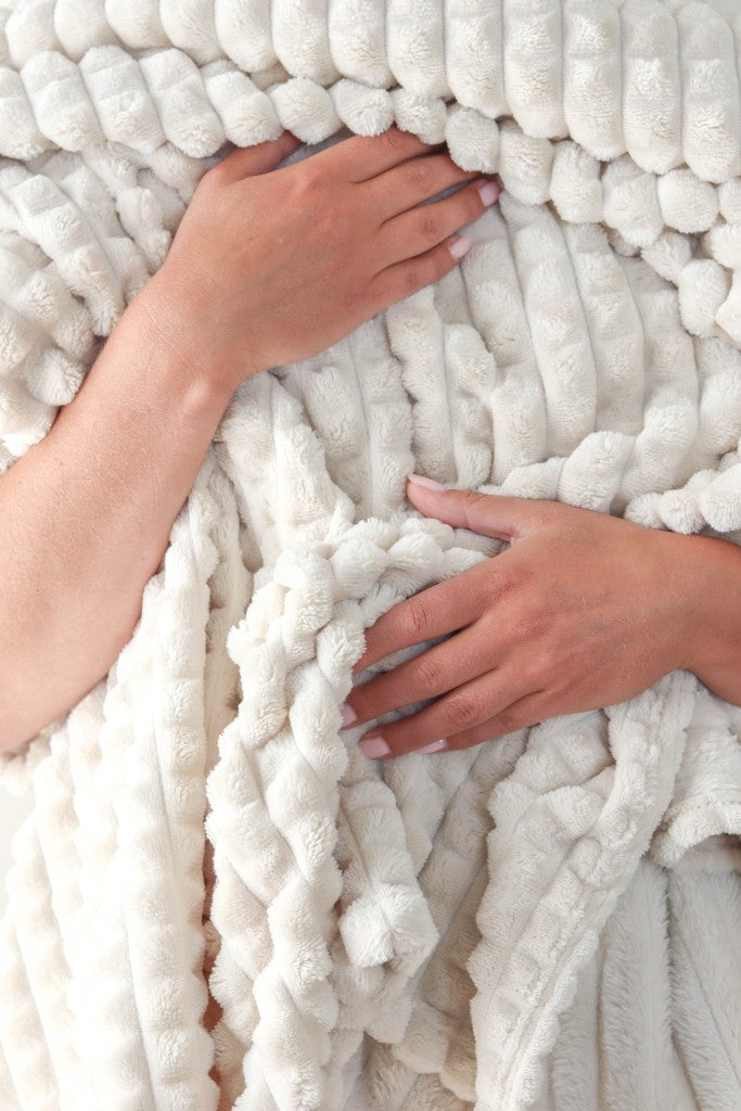 Plaid Paula Fleece 200x150cm-zand