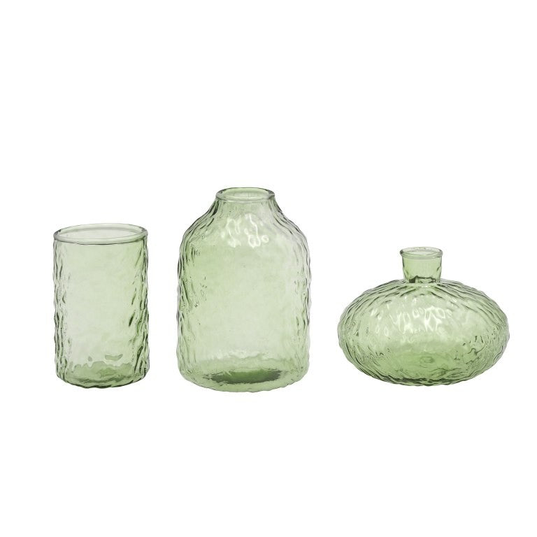 Vaasjes Mini Micha (set of 3)-groen transparant