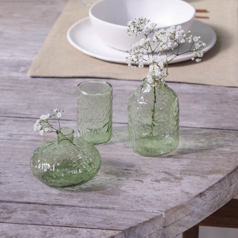Vaasjes Mini Micha (set of 3)-groen transparant