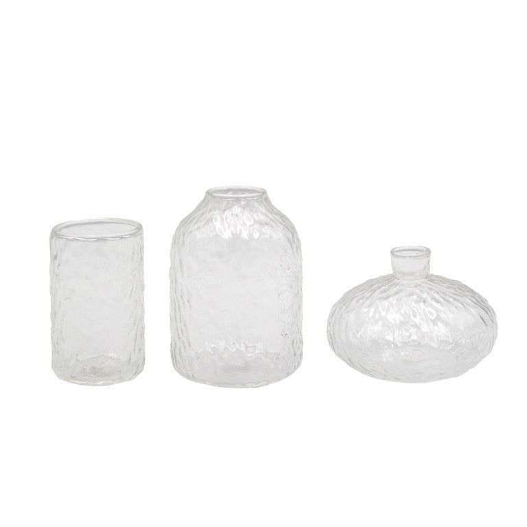 Vaasjes Mini Micha (set of 3)-transparant