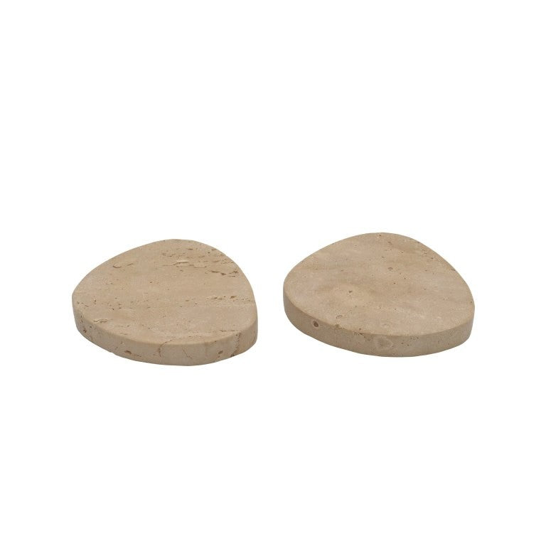 Onderzetters Cecile Travertine Set of 2-naturel