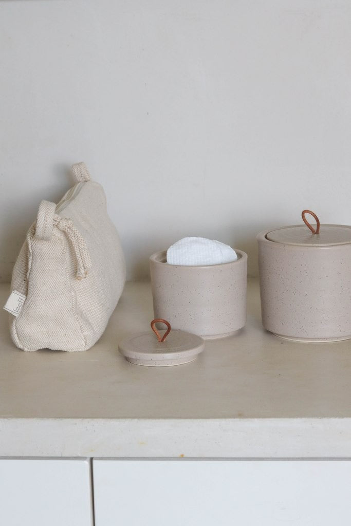 Voorraadpot Silke S 10x8cm-taupe