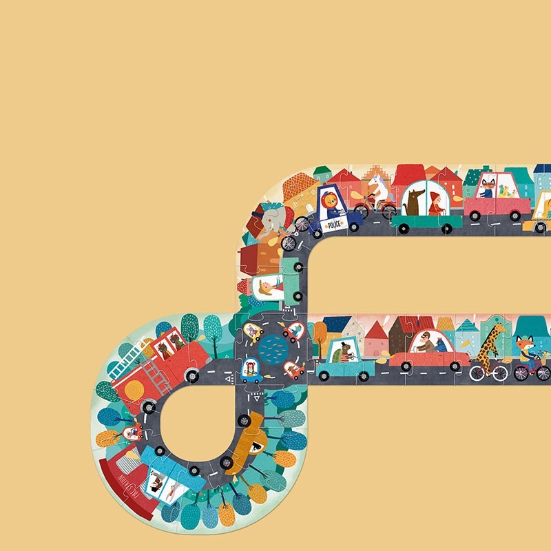 Puzzel 3-6jaar BEEP, BEEP! Vloerpuzzel-48pcs