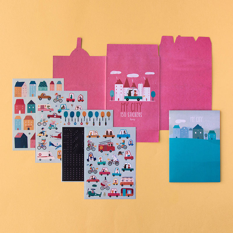 Stickers 3+ jaar CITY-150pcs