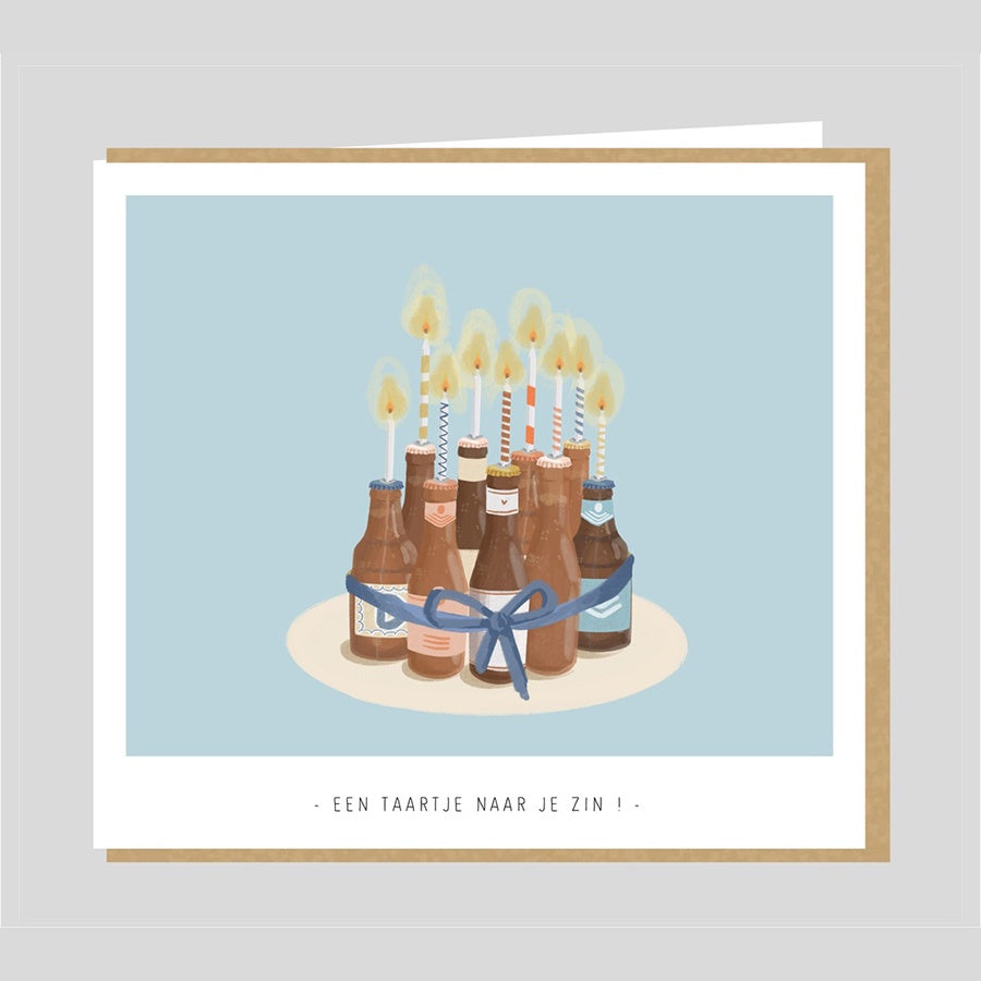 Wenskaart-Een taartje naar je zin!