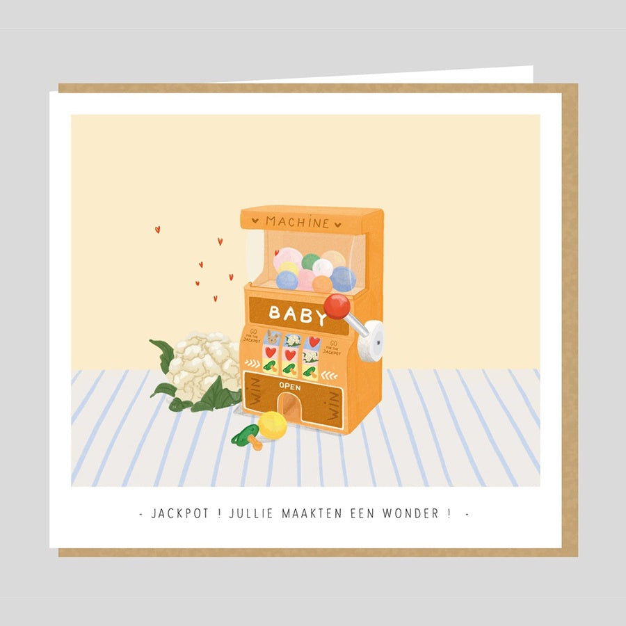 Wenskaart-Jackpot! Jullie maakten een wonder