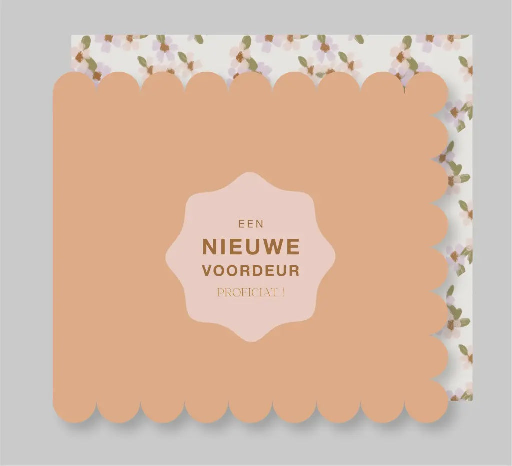 Wenskaart-Een nieuwe voordeur Proficiat