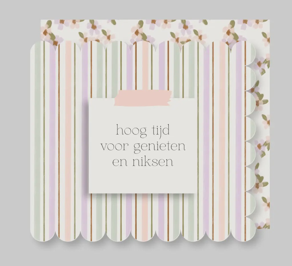 Wenskaart-Hoog tijd voor genieten en niksen