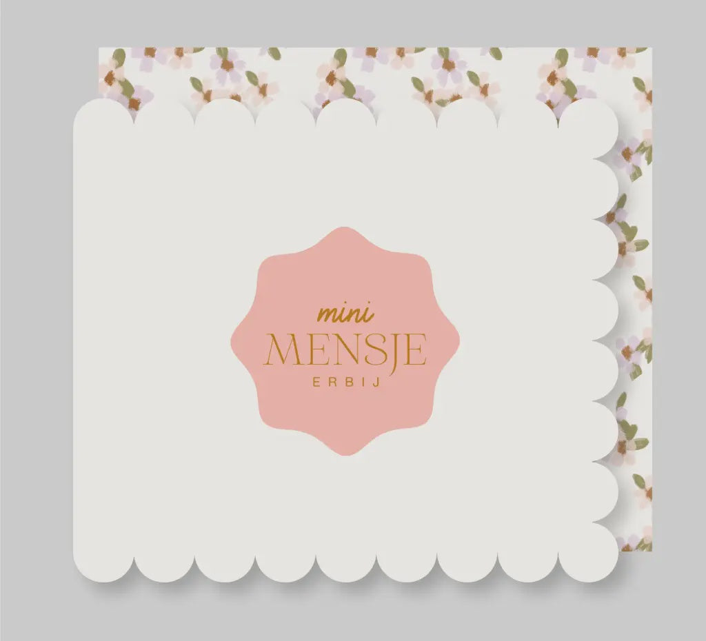 Wenskaart-Mini mensje erbij