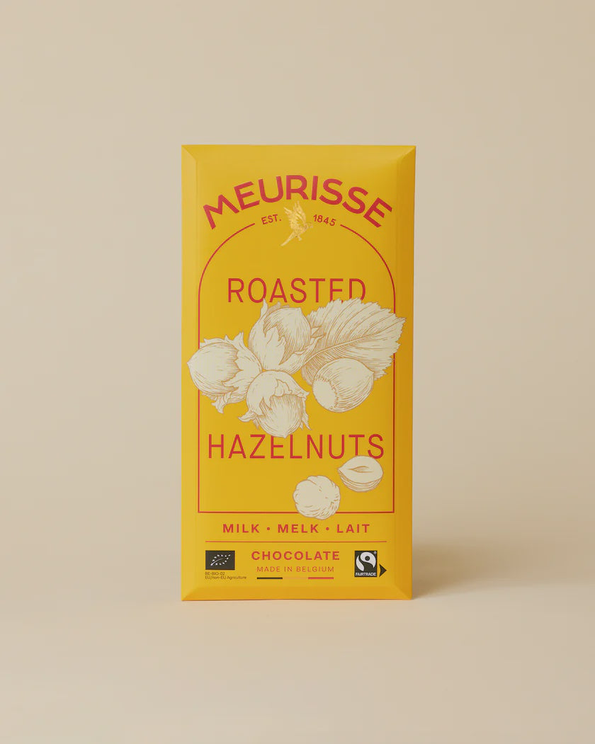 Meurisse Dark Chocolate with Roasted Hazelnuts-100gr