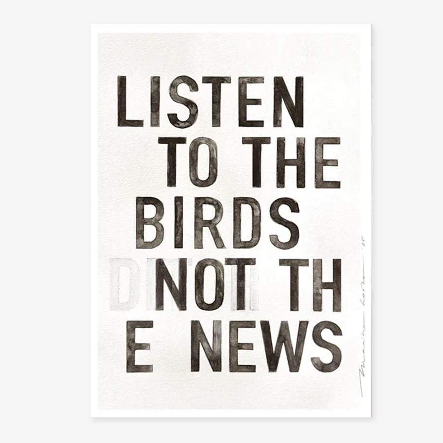 Art Print Poster 'Birds'-black