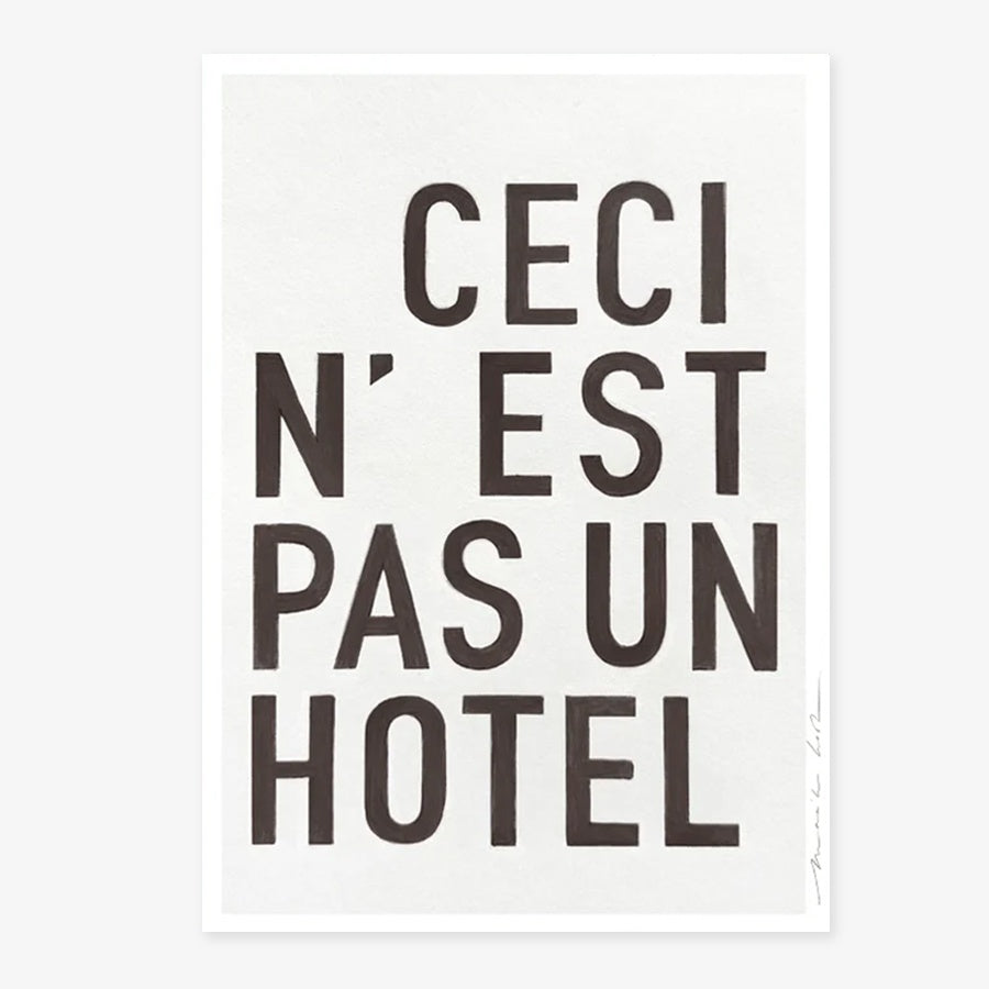 Art Print Poster 'Hotel'-black