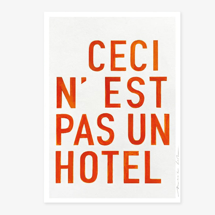 Art Print Poster 'Hotel'-orange