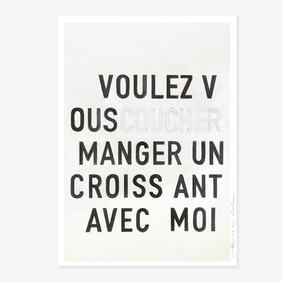 Art Print Poster 'Manger'-black