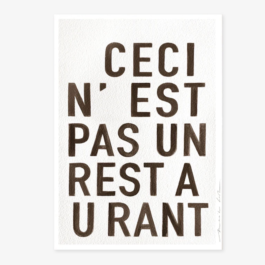 Art Print Poster 'Restaurant'-black