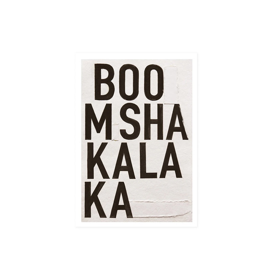 Wenskaart 'Boomshakalaka' A6-black