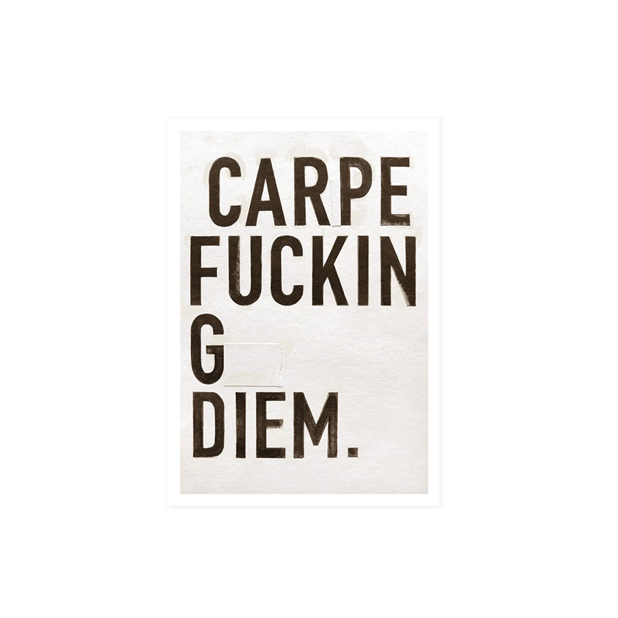 Wenskaart 'Carpe Diem' A6-black
