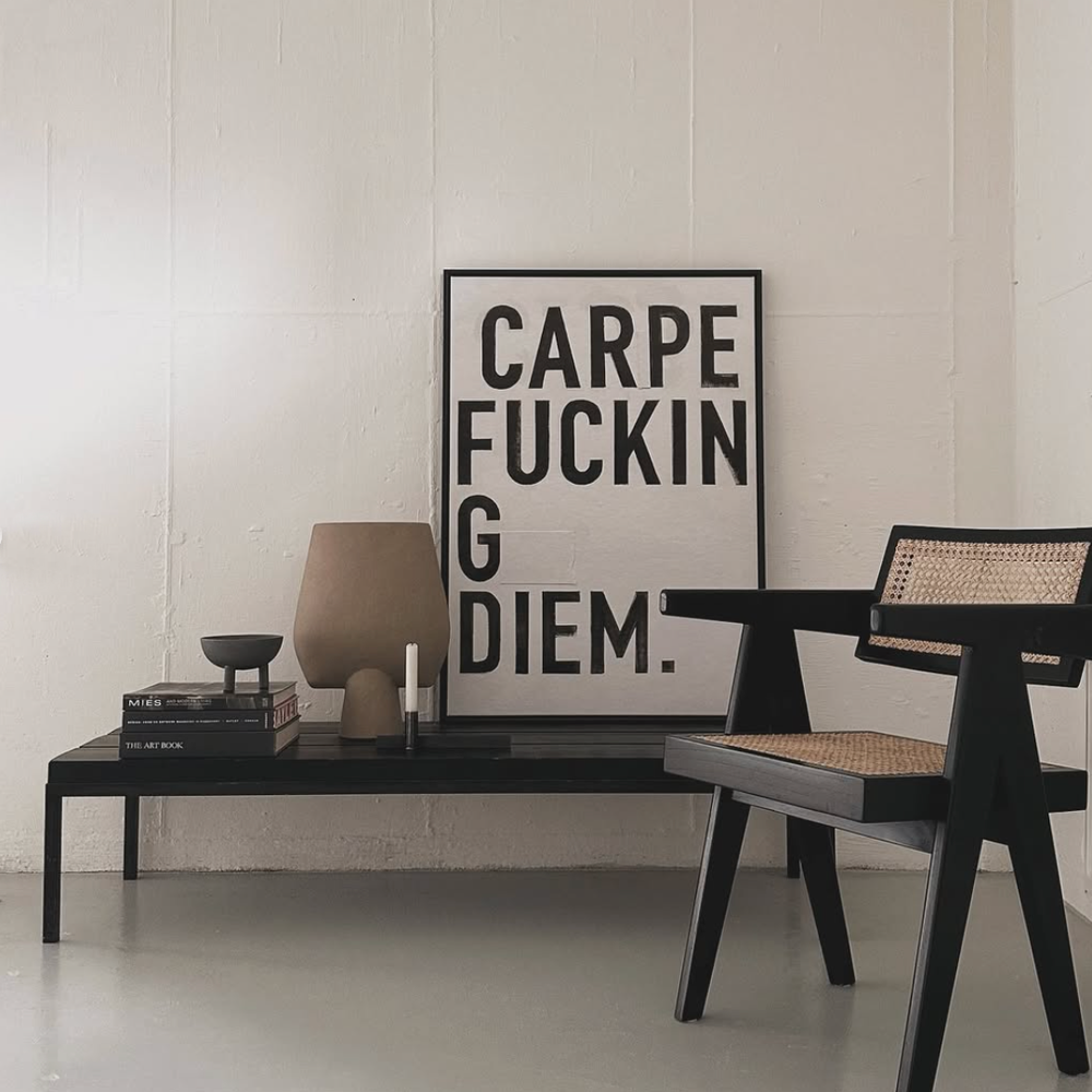Wenskaart 'Carpe Diem' A6-black