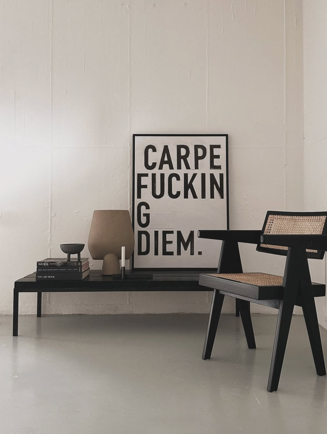 Wenskaart 'Carpe Diem' A6-black