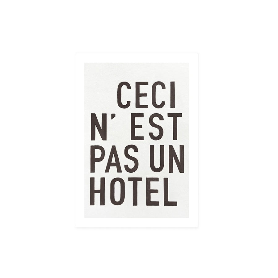 Wenskaart 'Hotel' A6-black