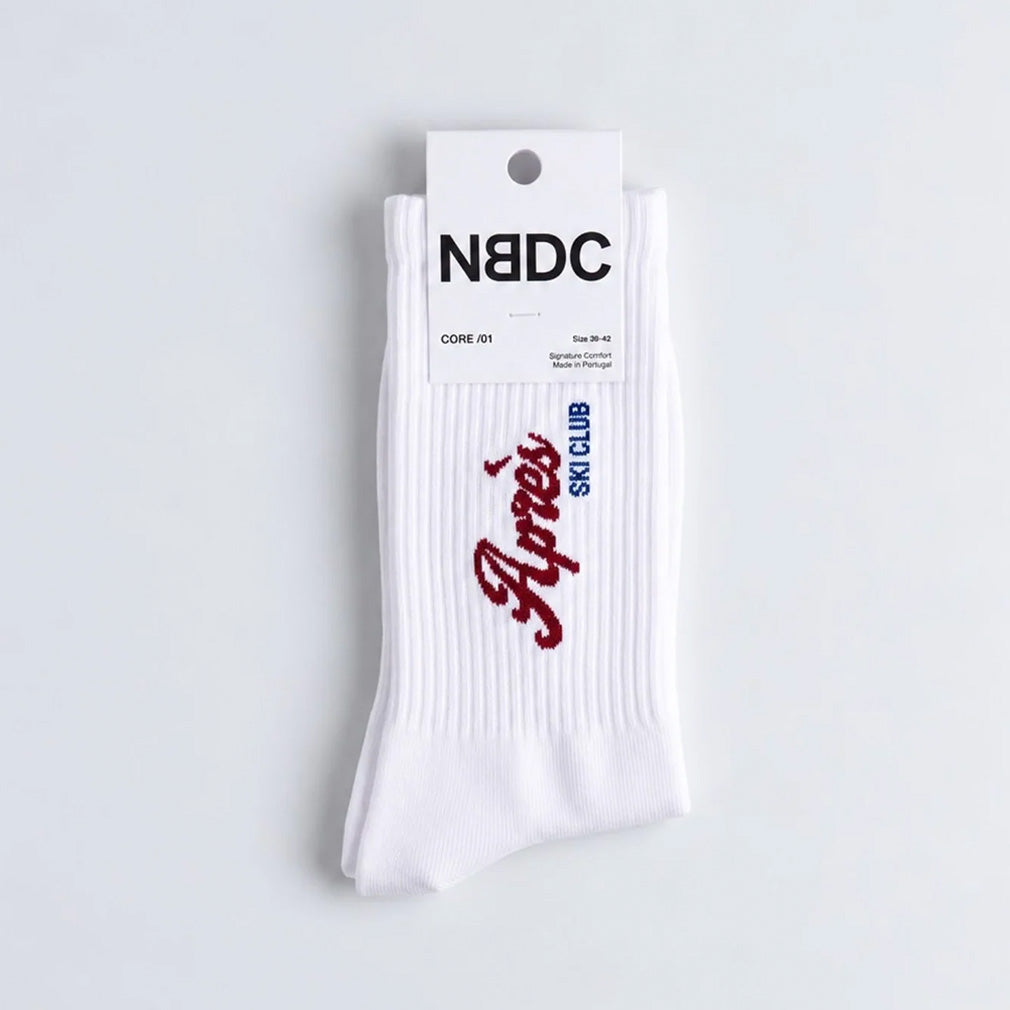 Sokken Retro APRÈS SKI CLUB-wit