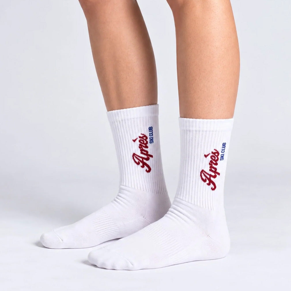 Sokken Retro APRÈS SKI CLUB-wit
