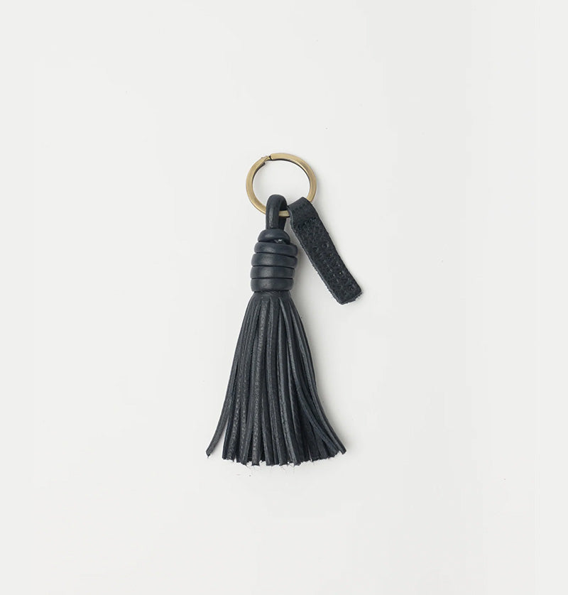 Bag Charm Tassle-universe blue (soft grain leather)