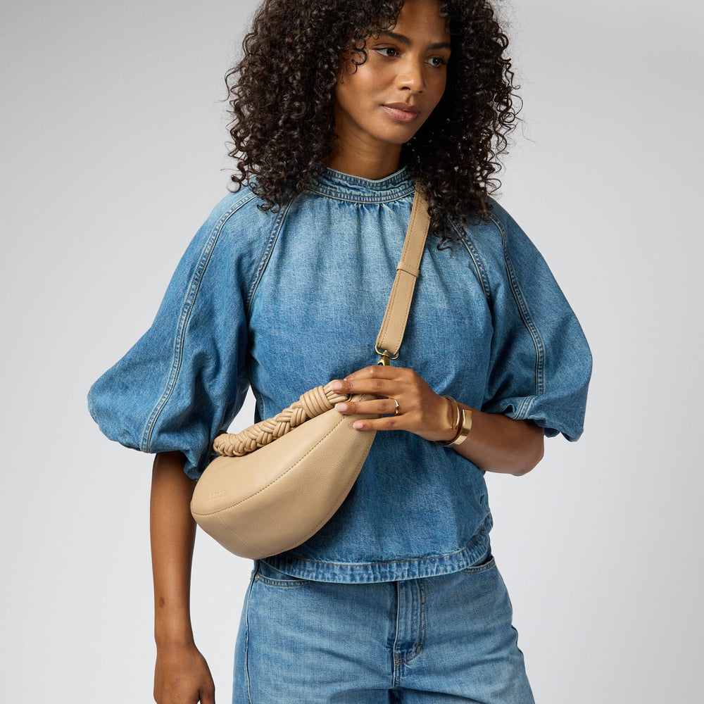 *PRE-ORDER* Leo Bum Bag Twisted Handle-Sand (Soft Grain leather)