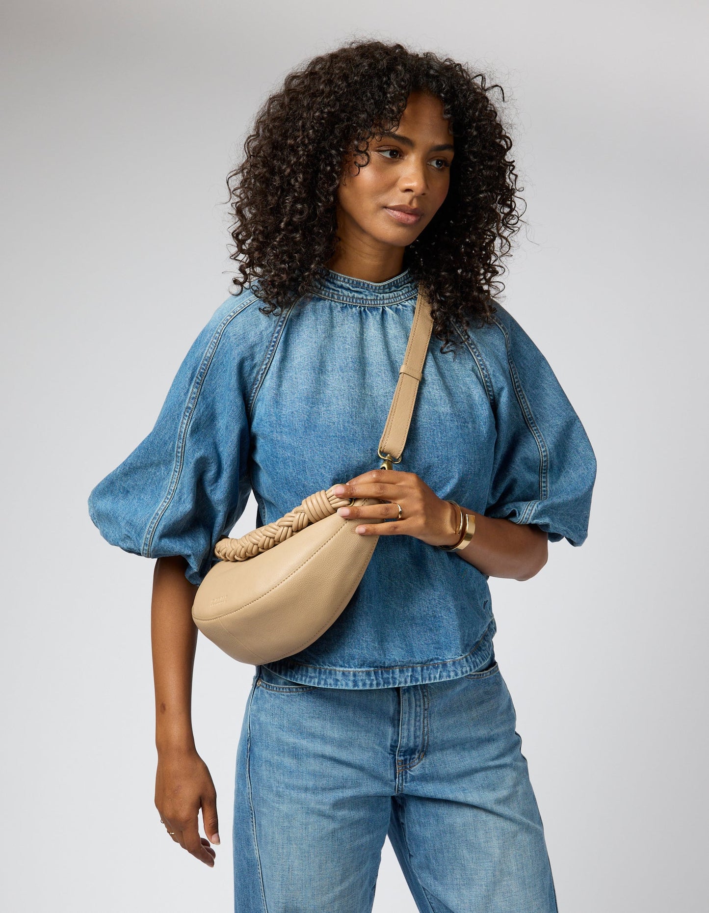 *PRE-ORDER* Leo Bum Bag Twisted Handle-Sand (Soft Grain leather)