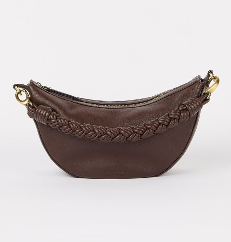 Leo Bum Bag Twisted Handle-Chocolate (Soft Grain leather)