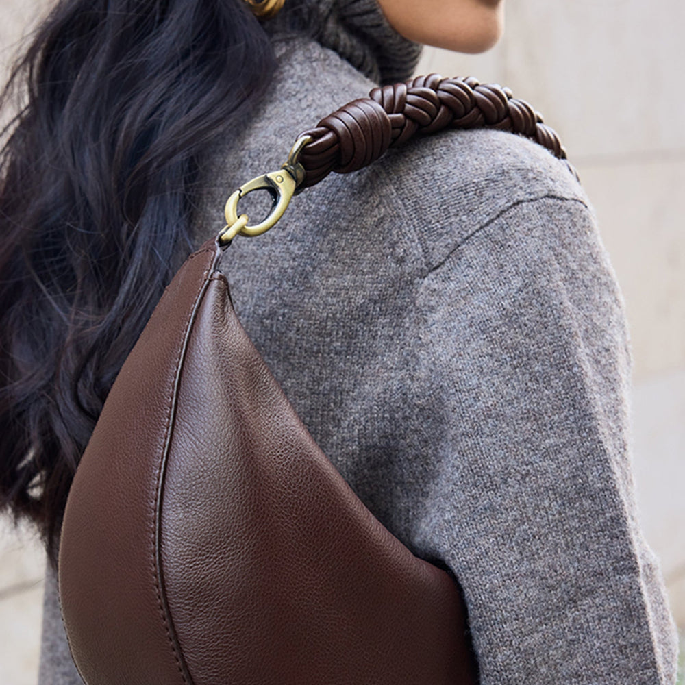 
                      
                        Leo Bum Bag Twisted Handle-Chocolate (Soft Grain leather)
                      
                    