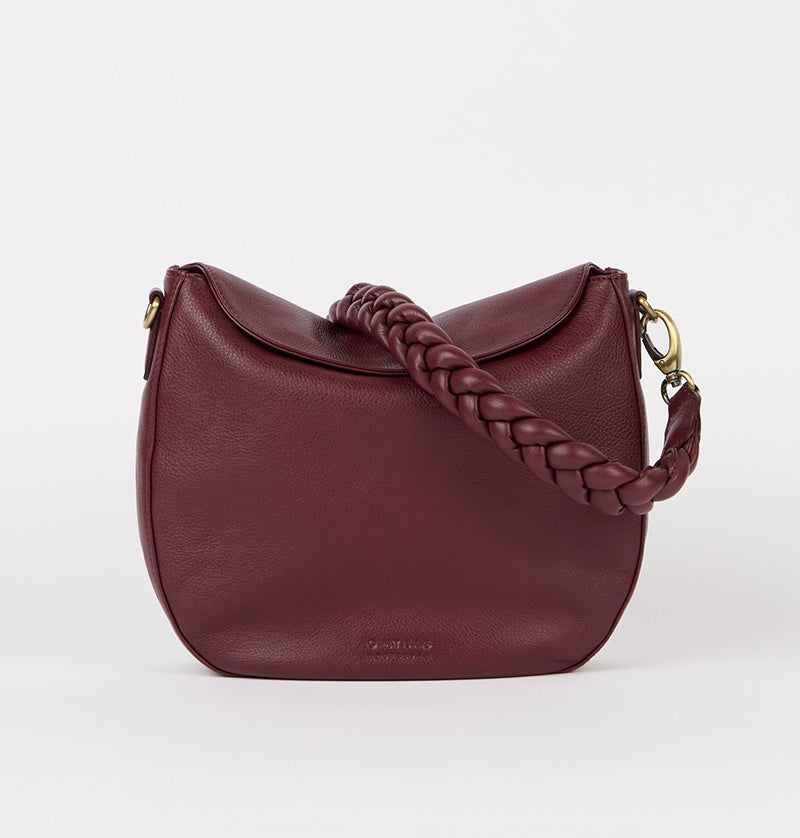 Handtas Lana / 2 Straps-cherry (soft grain leather)